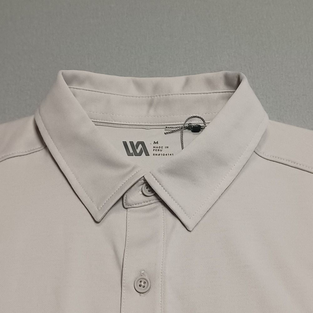 VRST Short Sleeve Button Up Mens M Light Grey SS Button Up Four-Way Stretch - Picture 7 of 12